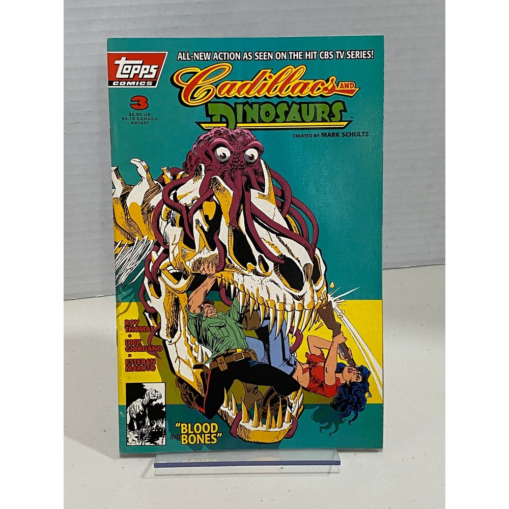 Topps Comics Cadillacs and Dinosaurs #3 Comic Book Mark Schultz Green EXCELLENT